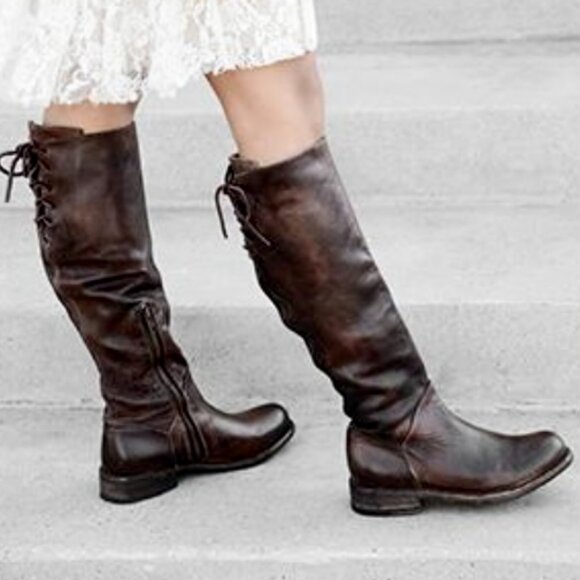 BED STU Manchester Distressed Leather Riding Boots BedStu Size 6.5 - Picture 1 of 16